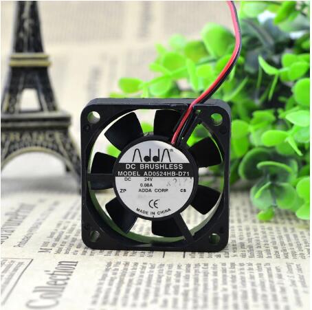 Original ADDA AD0524HB-D71 Cooling Fan 24V 0.08A 1.92W 2wires AD0524HB-D71 Fans